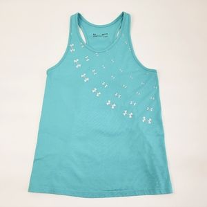 Under Armour Semi-Racerback Teal Tank Size Small